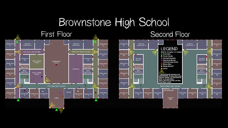 Phasmophobia Brownstone High School Cursed Possessions Items Location