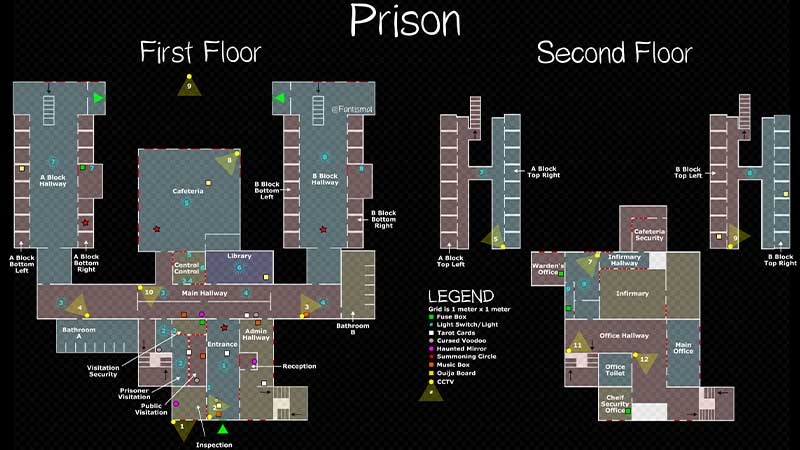 Phasmophobia Prison Cursed Possessions Items Location