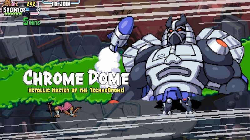 how-to-beat-chrome-dome-in-teenage-mutant-ninja-turtles:-shredder’s-revenge