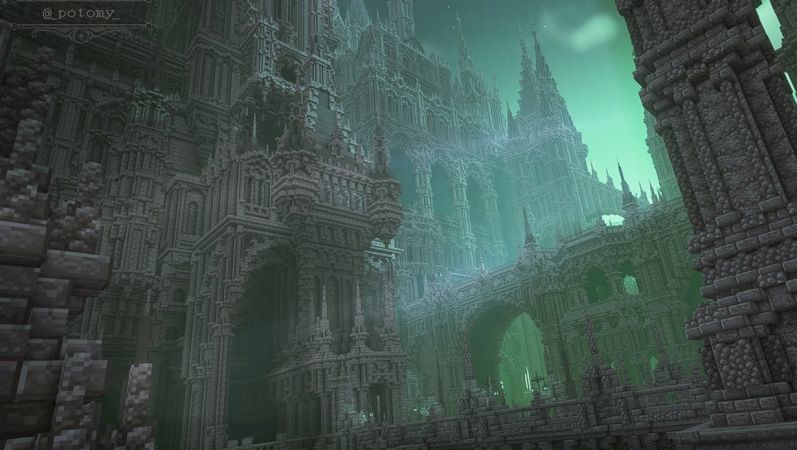 this-massive-bloodborne-minecraft-build-is-more-majestic-than-the-blood-moon
