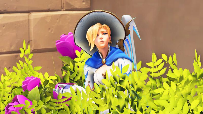corridor-of-famer-mercy-participant-wins-aggressive-overwatch-2-match-by-mendacity-in-a-bush